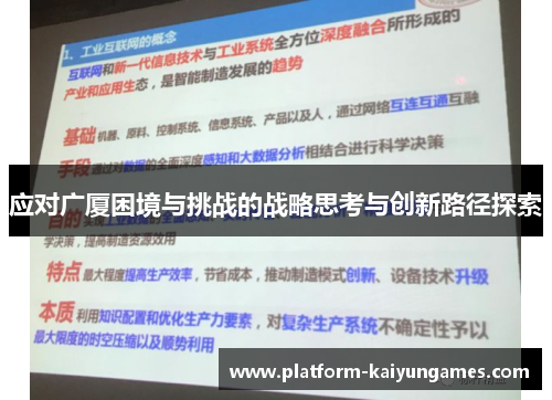 应对广厦困境与挑战的战略思考与创新路径探索